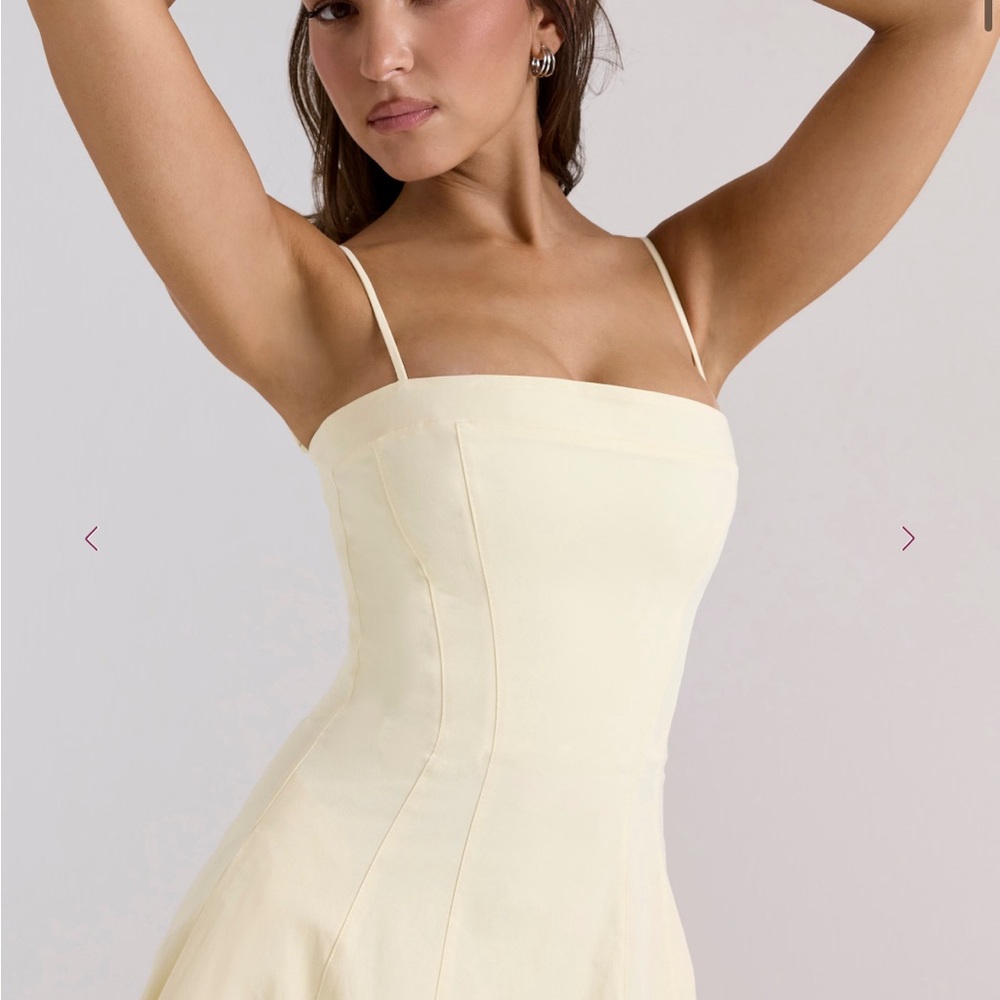 DOLLY Lemon Stretch Cotton A-Line Midi Sundress - Picture 2 of 9